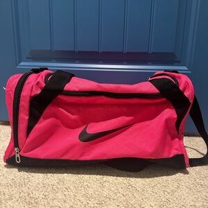 Nike Black and Pink Duffel Bag